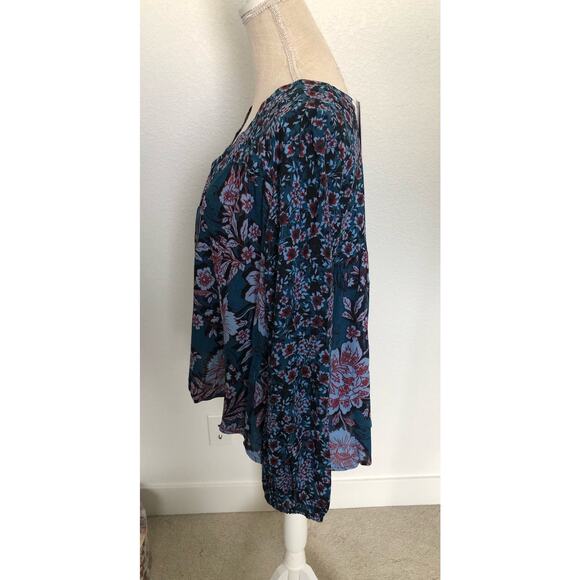 Band of the Free Saphire Floral Print Top - L - Picture 3 of 5